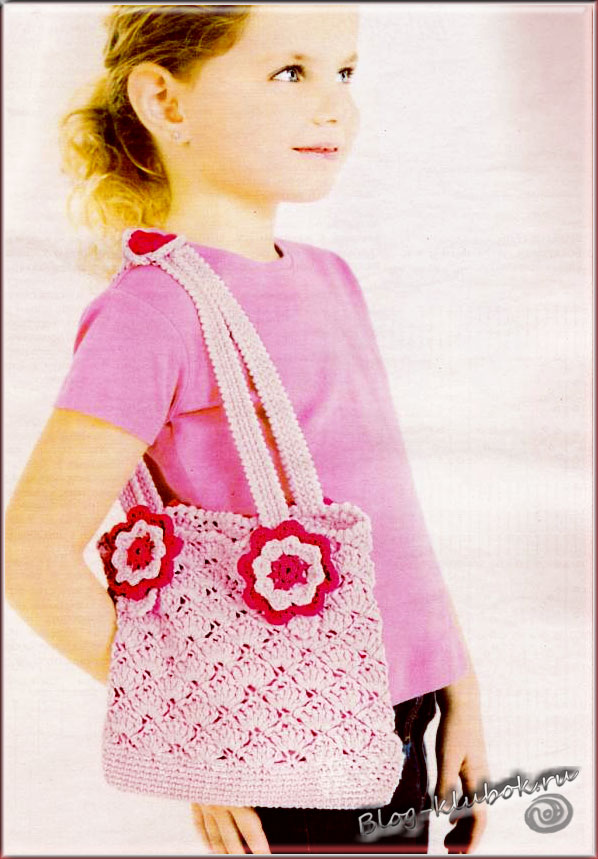Вязание детской сумочки, описание: